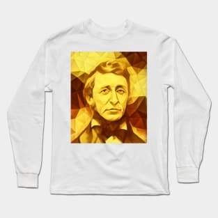 Henry David Thoreau Golden Portrait | Henry David Thoreau Artwork 11 Long Sleeve T-Shirt